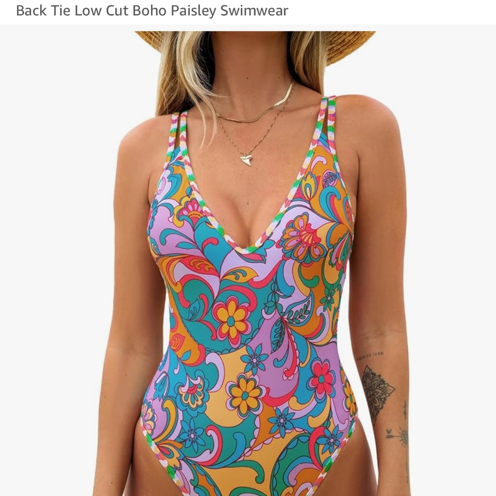 Cupshe Colorful Paisley Kids One Piece